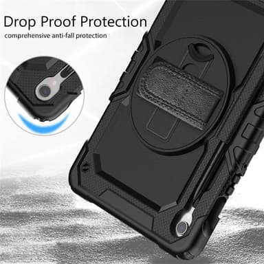 Hybrid cover med skulderrem Samsung Galaxy Tab S10 FE - Sort