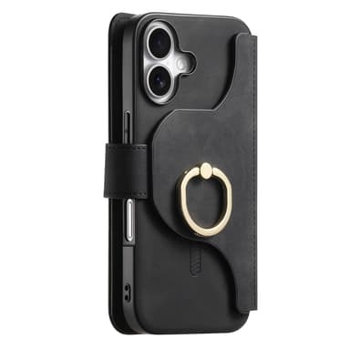 Wallet Phone Case til iPhone 15 med Ring & Stand