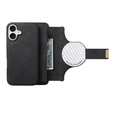 Wallet Phone Case til iPhone 15 med Ring & Stand