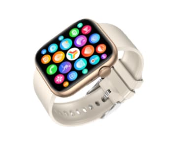 Smartwatch med puls-, blodtryks-, blodoxygensmåler og flere sportstilstande Champagne