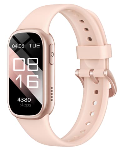 Smartwatch med EKG, pulsmåler, blodtryksmåler, søvnmåler, skridttæller Rose guld