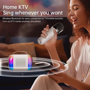 Y5-Dual Mic Home Karaoke Bluetooth Speaker Microphone