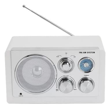 Denver FM/AM-radio TR-63W med AUX-indgang og klassisk design