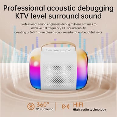 Y5-Dual Mic Home Karaoke Bluetooth Speaker Microphone