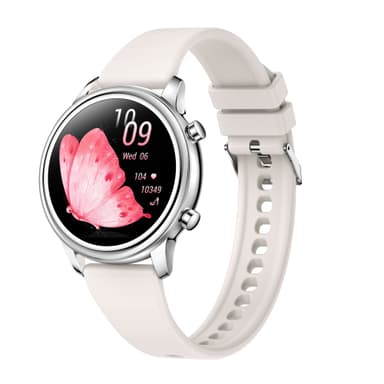 Smartwatch med fitnesstracker og avanceret sundhedsovervågning Sølv