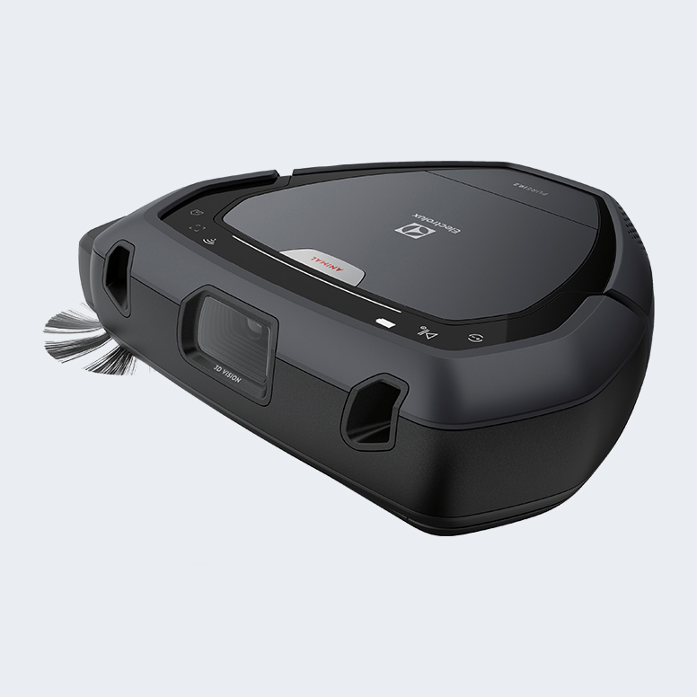 Sort robotstøvsuger af mærket Electrolux