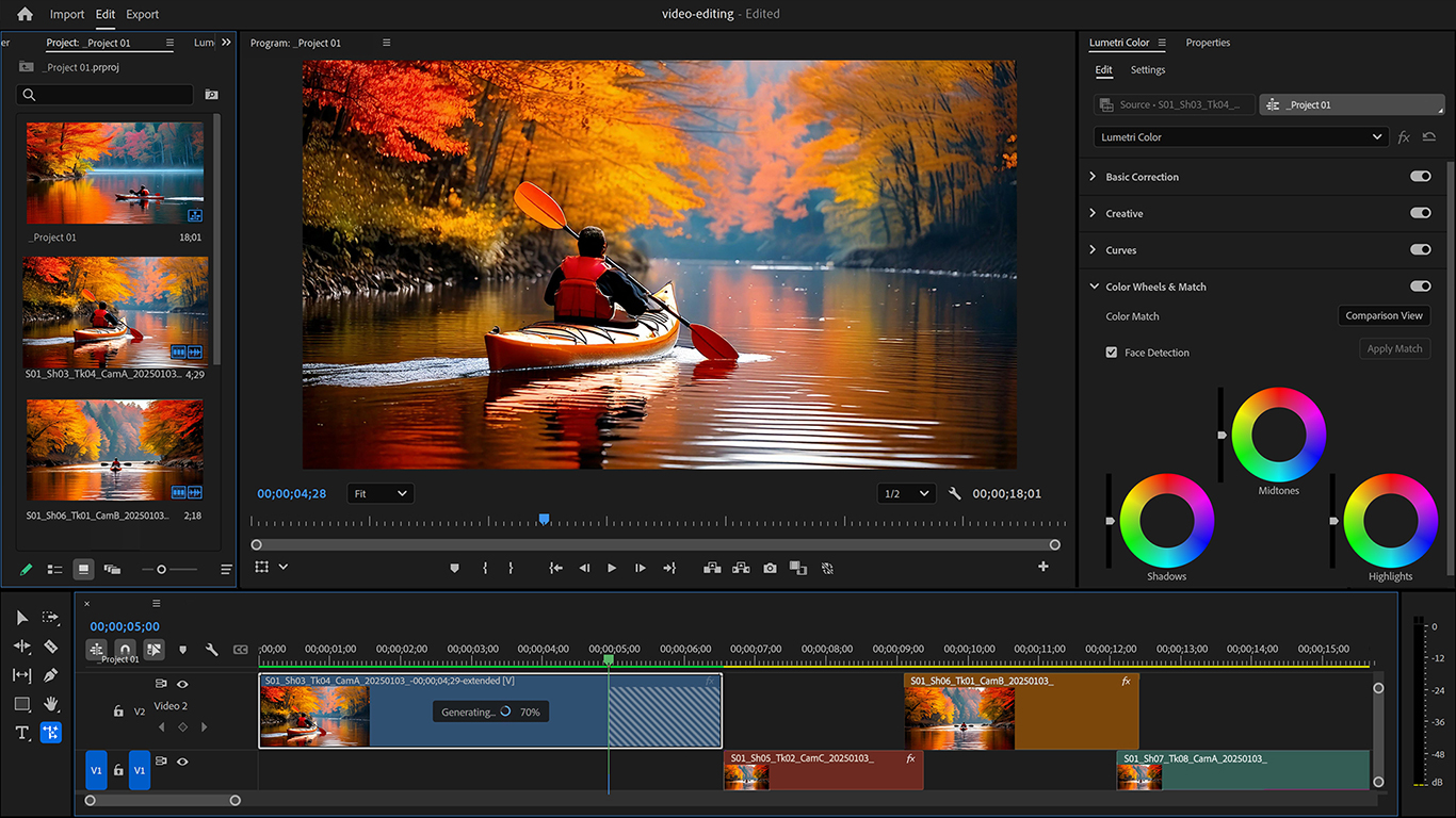 Nvidia - Nvidia Studio Blackwell - skærm med videoredigering og motion graphics