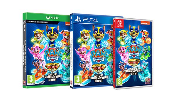 Tre gange PAW Patrol Mighty Pups Save Adventure Bay